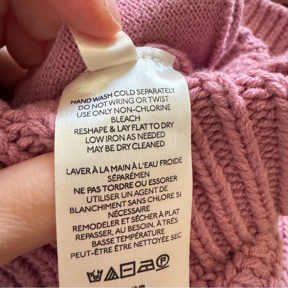 Free People Swim Too Deep Oversized Sweater Cardigan in Pink Size M - Picture 9 of 9